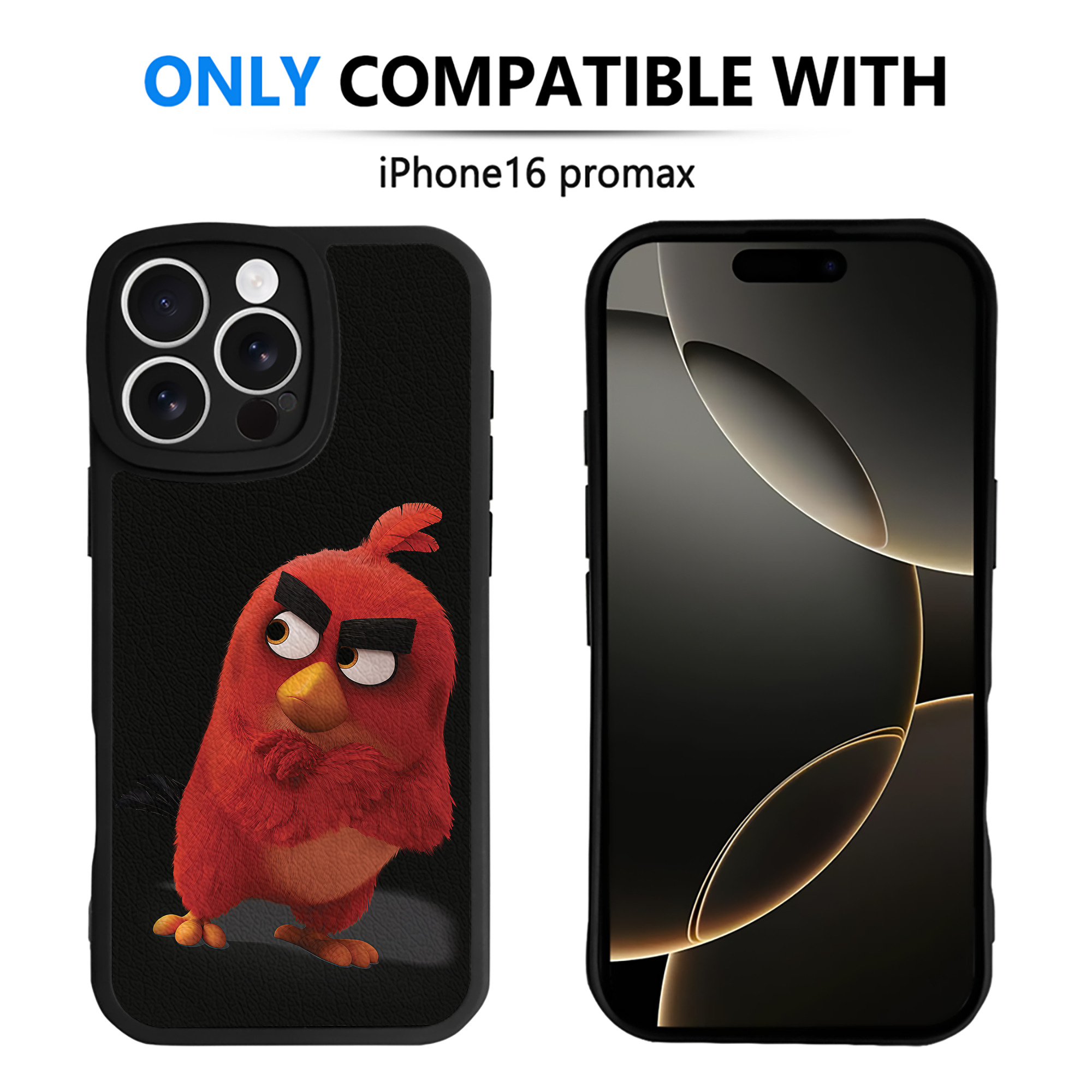 （画像用） Angry Birds アングリーバード 【iPhone 16シリーズ対応】シリコンスマホケース（レザー調） 材質：シリコン